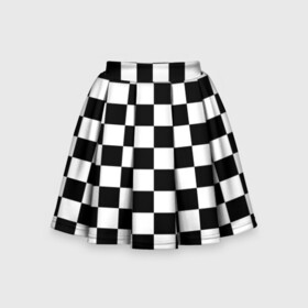 Детская юбка-солнце 3D с принтом Шахматист в Новосибирске, 100% полиэстер | Эластичный пояс, крупные складки | chess | игра | король | ладья | математика | пешка | ферзь | чёрно белые | шах и мат | шахматист | шахматная доска | шахматные фигуры | шахматы
