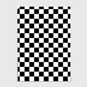 Постер с принтом Шахматист в Новосибирске, 100% бумага
 | бумага, плотность 150 мг. Матовая, но за счет высокого коэффициента гладкости имеет небольшой блеск и дает на свету блики, но в отличии от глянцевой бумаги не покрыта лаком | chess | игра | король | ладья | математика | пешка | ферзь | чёрно белые | шах и мат | шахматист | шахматная доска | шахматные фигуры | шахматы