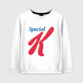 Детский лонгслив хлопок с принтом special k merch Essential в Новосибирске, 100% хлопок | круглый вырез горловины, полуприлегающий силуэт, длина до линии бедер | Тематика изображения на принте: kpop | special k merch essential | корейская попо музыка