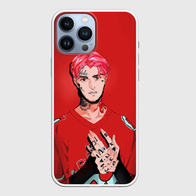 Чехол для iPhone 13 Pro Max с принтом Red Lil Peep в Новосибирске,  |  | hip hop | lil peep | rap | rep | густав элайджа | дшд зууз | исполнители | исполнитель | лил пип | музыка | реп