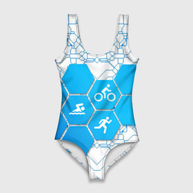 Купальник-боди 3D с принтом Плыви Крути Беги в Новосибирске, 82% полиэстер, 18% эластан | Круглая горловина, круглый вырез на спине | Тематика изображения на принте: bike | ironman | run | running | swim | swimming | triathlon | бег | бегун | велосипед | велоспорт | выносливость | железный человек | плавание | спорт на выносливость | триатлон | цикличный вид спорта