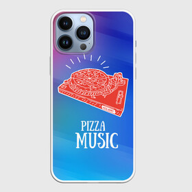 Чехол для iPhone 13 Pro Max с принтом PIZZA MUSIC в Новосибирске,  |  | Тематика изображения на принте: d.j | dj | pizza | диджей | музыка | музыканту | пицца | прикол | шутка