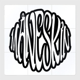 Магнитный плакат 3Х3 с принтом Maneskin в Новосибирске, Полимерный материал с магнитным слоем | 9 деталей размером 9*9 см | evrovision | maneskin | manskin | moneskin | monskin | евровидение | манескин | манскин | монескин | монскин