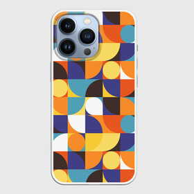 Чехол для iPhone 13 Pro с принтом Геометрия в Новосибирске,  |  | абстракция | геометрия | квадрат | круг | мозаика | ретро | текстиль | фигуры