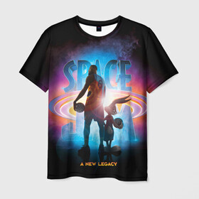 Мужская футболка 3D с принтом Space Jam 2 в Новосибирске, 100% полиэфир | прямой крой, круглый вырез горловины, длина до линии бедер | bugs bunny | lebron james | space jam | space jam 2 | space jam a new legacy | vdzabma | багз банни | космический джем | космический джем 2 | космический джем: новое поколение | леброн джеймс