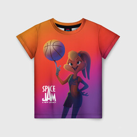 Детская футболка 3D с принтом Space Jam 2 Лола Банни в Новосибирске, 100% гипоаллергенный полиэфир | прямой крой, круглый вырез горловины, длина до линии бедер, чуть спущенное плечо, ткань немного тянется | lola bunny | space jam | space jam 2 | space jam a new legacy | vdzabma | космический джем | космический джем 2 | космический джем: новое поколение | лола банни