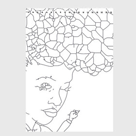 Скетчбук с принтом Афро абстракция в Новосибирске, 100% бумага
 | 48 листов, плотность листов — 100 г/м2, плотность картонной обложки — 250 г/м2. Листы скреплены сверху удобной пружинной спиралью | абстракция | геометрия | девушка | кудряшки | линейно