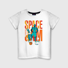 Детская футболка хлопок с принтом Space Jam Lebron в Новосибирске, 100% хлопок | круглый вырез горловины, полуприлегающий силуэт, длина до линии бедер | bugs bunny | lebron james | space jam | space jam 2 | space jam a new legacy | tweety | vdzabma | багз банни | космический джем | космический джем 2 | космический джем: новое поколение | леброн джеймс | твити