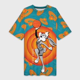 Платье-футболка 3D с принтом Tune Squad | Lola Bunny в Новосибирске,  |  | lola bunny | space jam | space jam 2 | space jam a new legacy | vdzabma | космический джем | космический джем 2 | космический джем: новое поколение | лола банни