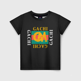 Детская футболка 3D с принтом ГачиМучи в Новосибирске, 100% гипоаллергенный полиэфир | прямой крой, круглый вырез горловины, длина до линии бедер, чуть спущенное плечо, ткань немного тянется | Тематика изображения на принте: gachi | gachimuchi | mem | muchi | гачи | гачимучи | мем | мучи