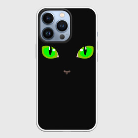 Чехол для iPhone 13 Pro с принтом КОШАЧЬИ ГЛАЗКИ в Новосибирске,  |  | cat | cat eyes | eyes | аниме | взгляд | глаза | глаза кошки | глазки | животные | зелёный | киса | кот | коте | котейка | котенок | котэ | котя | кошачий глаз | кошачьи глаза | кошечка | кошка | мордочка