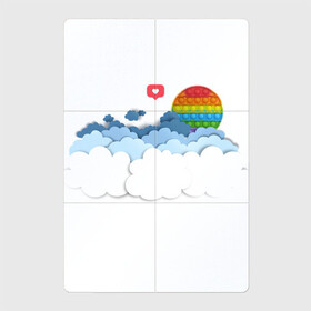 Магнитный плакат 2Х3 с принтом Pop it / Simple Dimple в Новосибирске, Полимерный материал с магнитным слоем | 6 деталей размером 9*9 см | pop it | simple dimple | восход | закат | лайк | небо | облака | попит | сердечко | симпл димпл