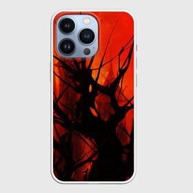 Чехол для iPhone 13 Pro с принтом ДРЕВО ХАОС 3D в Новосибирске,  |  | абстракция | башни | беспорядок | дерево | иллюстрация | искусство | кровавые облака | культура | текстура | хаос