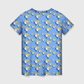 Женская футболка 3D с принтом Gomers pattern в Новосибирске, 100% полиэфир ( синтетическое хлопкоподобное полотно) | прямой крой, круглый вырез горловины, длина до линии бедер | gomer | simpsons | the simpson | гомер | мульт | мультфильм | симпсоны