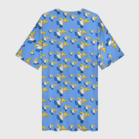 Платье-футболка 3D с принтом Gomers pattern в Новосибирске,  |  | gomer | simpsons | the simpson | гомер | мульт | мультфильм | симпсоны