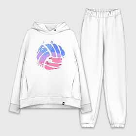 Женский костюм хлопок Oversize с принтом Summer Ball в Новосибирске,  |  | ball | beach | game | sport | volley | volleyball | волейбол | волейболист | волейболистка | гол | игра | игрок | мяч | площадка | пляж | пляжный | победа | сетка | спорт | тренер | чемпион