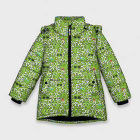Зимняя куртка для девочек 3D с принтом КоронаВирус в Новосибирске, ткань верха — 100% полиэстер; подклад — 100% полиэстер, утеплитель — 100% полиэстер. | длина ниже бедра, удлиненная спинка, воротник стойка и отстегивающийся капюшон. Есть боковые карманы с листочкой на кнопках, утяжки по низу изделия и внутренний карман на молнии. 

Предусмотрены светоотражающий принт на спинке, радужный светоотражающий элемент на пуллере молнии и на резинке для утяжки. | emoji | emoticons | smile | знак | колобок | позитив | рожица | символ | смайл | смайлики | улыбка | эмодзи