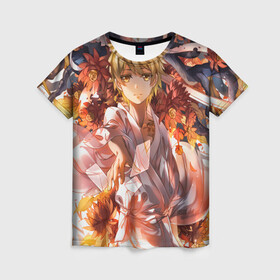 Женская футболка 3D с принтом Священный сосуд Секи в Новосибирске, 100% полиэфир ( синтетическое хлопкоподобное полотно) | прямой крой, круглый вырез горловины, длина до линии бедер | аниме | бездомный бог | священное оружие. | священный сосуд | секи | юкине