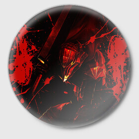 Значок с принтом Berserk персонаж в Новосибирске,  металл | круглая форма, металлическая застежка в виде булавки | anime | berserk | аниме | берсерк | бесерк | гатс | манга | мультфильм