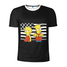 Мужская футболка 3D спортивная с принтом Альбом года в Новосибирске, 100% полиэстер с улучшенными характеристиками | приталенный силуэт, круглая горловина, широкие плечи, сужается к линии бедра | Тематика изображения на принте: bart | liza | simpsons | the simpson | барт | лиза | мульт | мультфильм | симпсоны