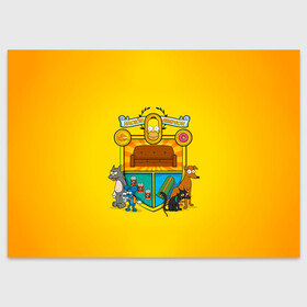 Поздравительная открытка с принтом Simpsons nation в Новосибирске, 100% бумага | плотность бумаги 280 г/м2, матовая, на обратной стороне линовка и место для марки
 | gomer | simpsons | the simpson | гомер | мульт | мультфильм | симпсоны
