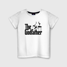 Детская футболка хлопок с принтом The Godfather в Новосибирске, 100% хлопок | круглый вырез горловины, полуприлегающий силуэт, длина до линии бедер | al pacino | don | don michael corleone | drama | father | gangster | logo | marlon brando | movie | the godfather | аль пачино | гангстер | дон | дон вито корлеоне | дон майкл корлеоне | драма | крестный отец | лого | марлон брандо | оскар |