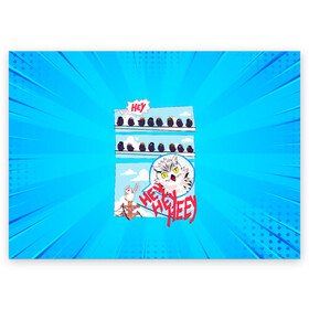 Поздравительная открытка с принтом HEY HEY HEY птички Карасуно Haikyuu!! в Новосибирске, 100% бумага | плотность бумаги 280 г/м2, матовая, на обратной стороне линовка и место для марки
 | anime | haikyu | haikyuu | karasuno | manga | аниме | асахи азумане | волейбол | волейбольный клуб | вороны | карасуно | коши сугавара | манга | рюноске танака | старшая школа | тобио кагеяма | хаику | хаикую | шоё хината