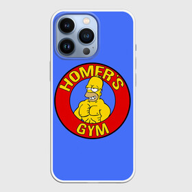 Чехол для iPhone 13 Pro с принтом Спортзал Гомера в Новосибирске,  |  | gomer | gym | simpsons | the simpson | гомер | качалка | мульт | мультфильм | симпсоны | спортзал | спортсменам | спортсмену