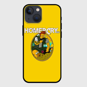 Чехол для iPhone 13 mini с принтом Homer Cry в Новосибирске,  |  | Тематика изображения на принте: far cry | farcray | gomer | homer | simpsons | the simpson | гомер | мульт | мультфильм | симпсоны | фар край