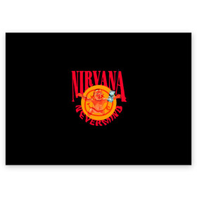 Поздравительная открытка с принтом Nevermind в Новосибирске, 100% бумага | плотность бумаги 280 г/м2, матовая, на обратной стороне линовка и место для марки
 | alternative | kurt cobain | metall | music | nirvana | rock | альтернатива | курт кобейн | курт кобэйн | металл | музыка | нирвана | нирванна | рок