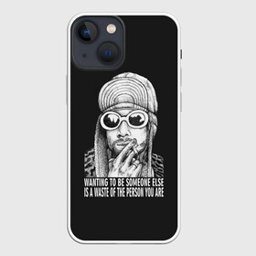 Чехол для iPhone 13 mini с принтом Курт в Новосибирске,  |  | alternative | kurt cobain | metall | music | nirvana | rock | альтернатива | курт кобейн | курт кобэйн | металл | музыка | нирвана | нирванна | рок