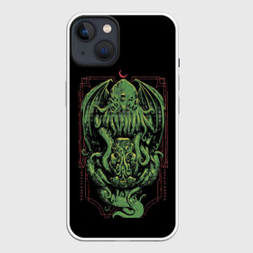 Чехол для iPhone 13 с принтом The Great Old One в Новосибирске,  |  | ancient | azathoth | call | cthulhu | dagon | good | great | howard | hydra | lovecraft | luck | nyarlathotep | of | phillips | the | unknown | yog sothoth | азатот | великий | гидра | говард | дагон | древний | зов | йог сотот | ктулху | лавкрафт | невед