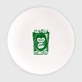 Тарелка с принтом Get Up - Stand Up в Новосибирске, фарфор | диаметр - 210 мм
диаметр для нанесения принта - 120 мм | Тематика изображения на принте: bob marley | get up | get up stand up | gorilla | stand up | боб марли | вставай | горилла | обезьяна