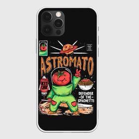 Чехол для iPhone 12 Pro Max с принтом Astromato в Новосибирске, Силикон |  | Тематика изображения на принте: alive | astronaut | defender | food | galaxy | ketchup | monster | moon | pizza | planet | space | spaghetti | tomato | vegetable | астронавт | галактика | еда | живая | живой | защитник | кетчуп | космос | луна | монстр | овощ | пицца | планета | помидор