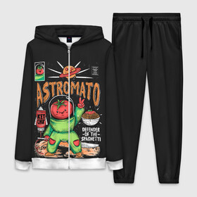 Женский костюм 3D с принтом Astromato в Новосибирске,  |  | alive | astronaut | defender | food | galaxy | ketchup | monster | moon | pizza | planet | space | spaghetti | tomato | vegetable | астронавт | галактика | еда | живая | живой | защитник | кетчуп | космос | луна | монстр | овощ | пицца | планета | помидор