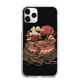 Чехол для iPhone 11 Pro матовый с принтом Ramen Protector в Новосибирске, Силикон |  | chinese | clouds | dawn | defender | dragon | fire breathing | japan | monster | protector | ramen | reptile | sticks | sunset | дракон | закат | защитник | китайский | монстр | облака | огнедышащий | палочки | рамен | рамэн | рассвет | япония