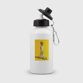 Бутылка спортивная с принтом Дали | Pop art в Новосибирске, металл | емкость — 500 мл, в комплекте две пластиковые крышки и карабин для крепления | лайки | машина | надписи | приколы | рука | сальвадор дали | сердечки | статуя | черепаха