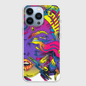 Чехол для iPhone 13 Pro с принтом Мысли наружу в Новосибирске,  |  | pop art | pop it | абстракция | взрыв мозга | глаза | губы | девушка | женщина | космос | поп арт | психоделика | рога | рот