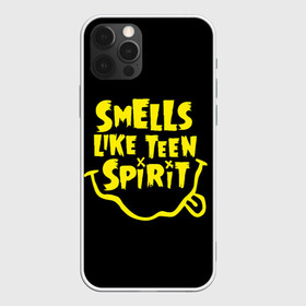 Чехол для iPhone 12 Pro с принтом Smells like teen spirit в Новосибирске, силикон | область печати: задняя сторона чехла, без боковых панелей | alternative | kurt cobain | metall | music | nirvana | rock | альтернатива | курт кобейн | курт кобэйн | металл | музыка | нирвана | нирванна | рок