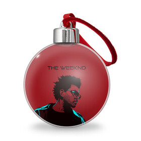 Ёлочный шар с принтом the weeknd в Новосибирске, Пластик | Диаметр: 77 мм | blinding lights | music | pop | star boy | the weekend | the weeknd | музыка | уикенд