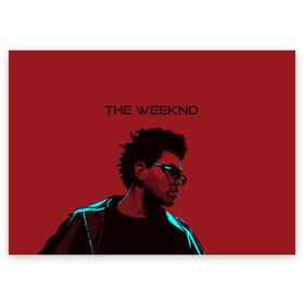 Поздравительная открытка с принтом the weeknd в Новосибирске, 100% бумага | плотность бумаги 280 г/м2, матовая, на обратной стороне линовка и место для марки
 | blinding lights | music | pop | star boy | the weekend | the weeknd | музыка | уикенд