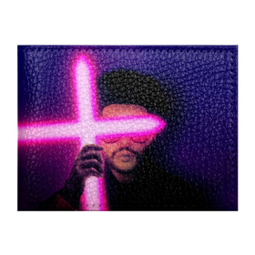 Обложка для студенческого билета с принтом The Weeknd - Blinding Lights в Новосибирске, натуральная кожа | Размер: 11*8 см; Печать на всей внешней стороне | Тематика изображения на принте: blinding lights | music | pop | star boy | the weekend | the weeknd | музыка | уикенд