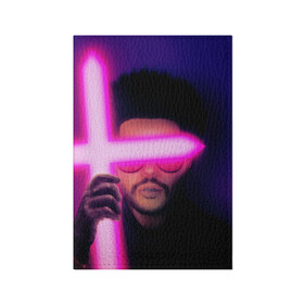 Обложка для паспорта матовая кожа с принтом The Weeknd - Blinding Lights в Новосибирске, натуральная матовая кожа | размер 19,3 х 13,7 см; прозрачные пластиковые крепления | blinding lights | music | pop | star boy | the weekend | the weeknd | музыка | уикенд