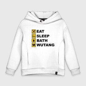 Детское худи Oversize хлопок с принтом Eat, Sleep, Bath, Wu-Tang в Новосибирске, френч-терри — 70% хлопок, 30% полиэстер. Мягкий теплый начес внутри —100% хлопок | боковые карманы, эластичные манжеты и нижняя кромка, капюшон на магнитной кнопке | black | gza | hip hop | method man | music | new york | odb | old school | rap | rza | wu tang | wu tang clan | аудио | винил | ву тэнг | граффити | диджей | кассета | микрофон | музыка | нью йорк | пластинка | рэп | рэпер | хип хоп