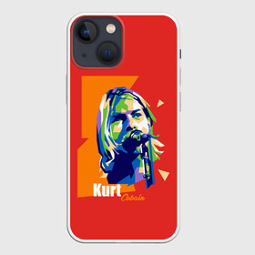 Чехол для iPhone 13 mini с принтом Kurt Cobain в Новосибирске,  |  | alternative | kurt cobain | metall | music | nirvana | rock | альтернатива | курт кобейн | курт кобэйн | металл | музыка | нирвана | нирванна | рок