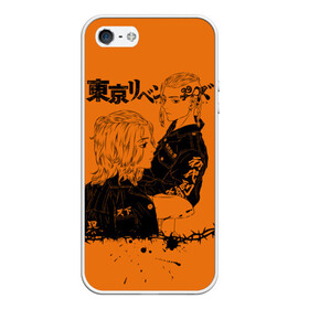 Чехол для iPhone 5/5S матовый с принтом токийские мстители ораньжевый в Новосибирске, Силикон | Область печати: задняя сторона чехла, без боковых панелей | anime | tokyo revengers | аниме | манга | токийские мстители