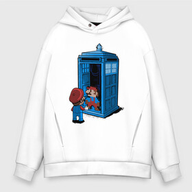 Мужское худи Oversize хлопок с принтом Tardis Mario в Новосибирске, френч-терри — 70% хлопок, 30% полиэстер. Мягкий теплый начес внутри —100% хлопок | боковые карманы, эластичные манжеты и нижняя кромка, капюшон на магнитной кнопке | doctor who | future | space | tardis | time | будка | будущее | время | галактика | доктор кто | космос | марио | машина времени | наука | приключения | пространство | профессор | прошлое | сериал | тардис | телепорт | уче