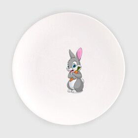 Тарелка с принтом Зайка в Новосибирске, фарфор | диаметр - 210 мм
диаметр для нанесения принта - 120 мм | животное | зайчик | заяц | зверь | кролик | морковка | пушистый | серый зайка | уши | хвост