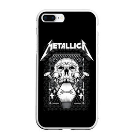 Чехол для iPhone 7Plus/8 Plus матовый с принтом Death magnetic в Новосибирске, Силикон | Область печати: задняя сторона чехла, без боковых панелей | Тематика изображения на принте: alternative | metalica | metall | metallica | music | rock | альтернатива | джеймс хэтфилд | металика | металл | металлика | музыка | рок