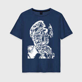 Женская футболка хлопок Oversize с принтом Andy Warhol self-portrait в Новосибирске, 100% хлопок | свободный крой, круглый ворот, спущенный рукав, длина до линии бедер
 | andy warhol | art | celebrity | face | legend | pop art | автопортрет | знаменитость | искусство | легенда | лицо | поп арт | энди уорхол
